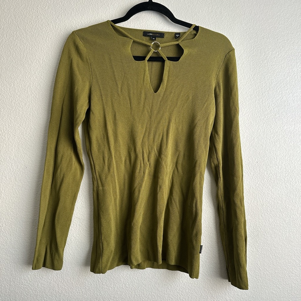 Vintage olive green BCBG X MAX AZRIA alt inspired size medium long sleeve